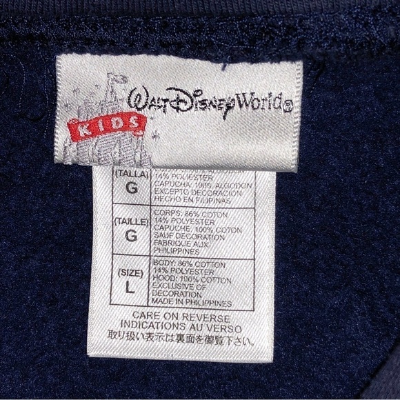 Walt Disney World Navy Blue Hoodie Goofy Mickey Pluto Donald Unisex Size L - Picture 5 of 9